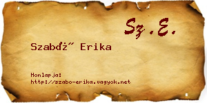 Szabó Erika névjegykártya